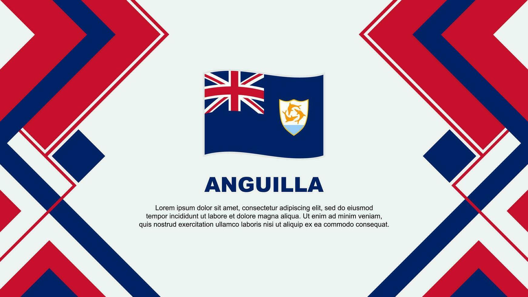 Anguilla drapeau abstrait Contexte conception modèle. Anguilla indépendance journée bannière fond d'écran vecteur illustration. Anguilla bannière