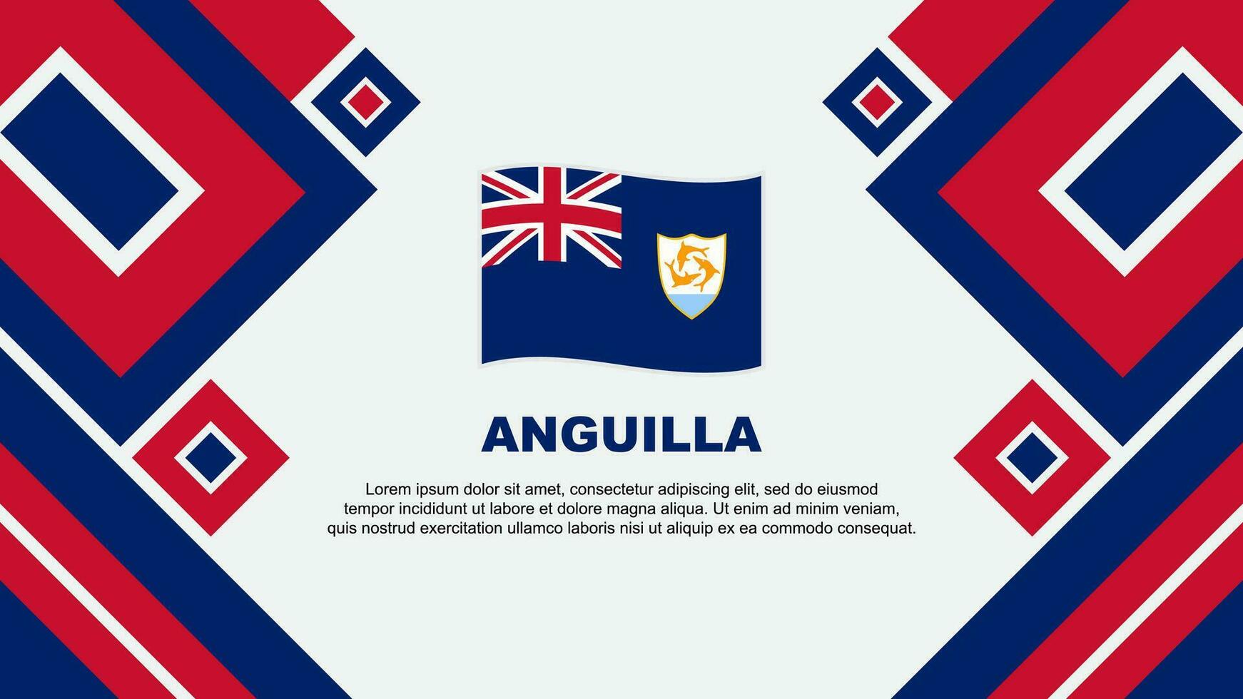 Anguilla drapeau abstrait Contexte conception modèle. Anguilla indépendance journée bannière fond d'écran vecteur illustration. Anguilla dessin animé