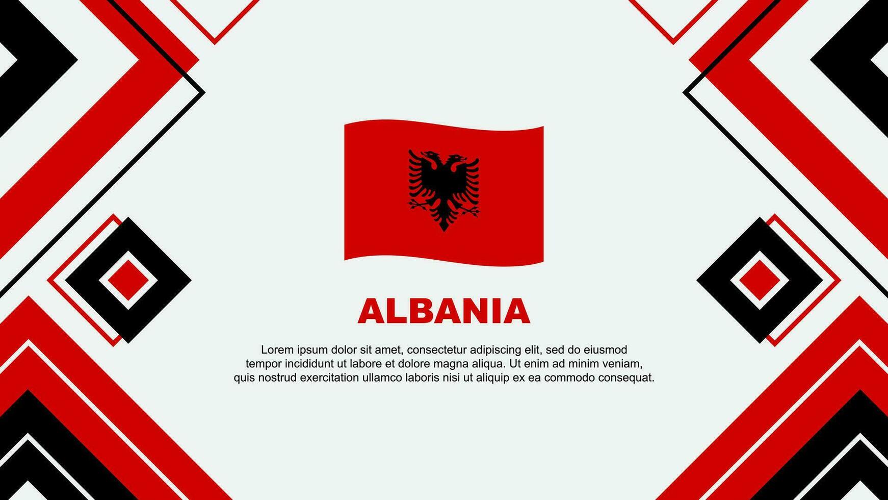 Albanie drapeau abstrait Contexte conception modèle. Albanie indépendance journée bannière fond d'écran vecteur illustration. Albanie Contexte