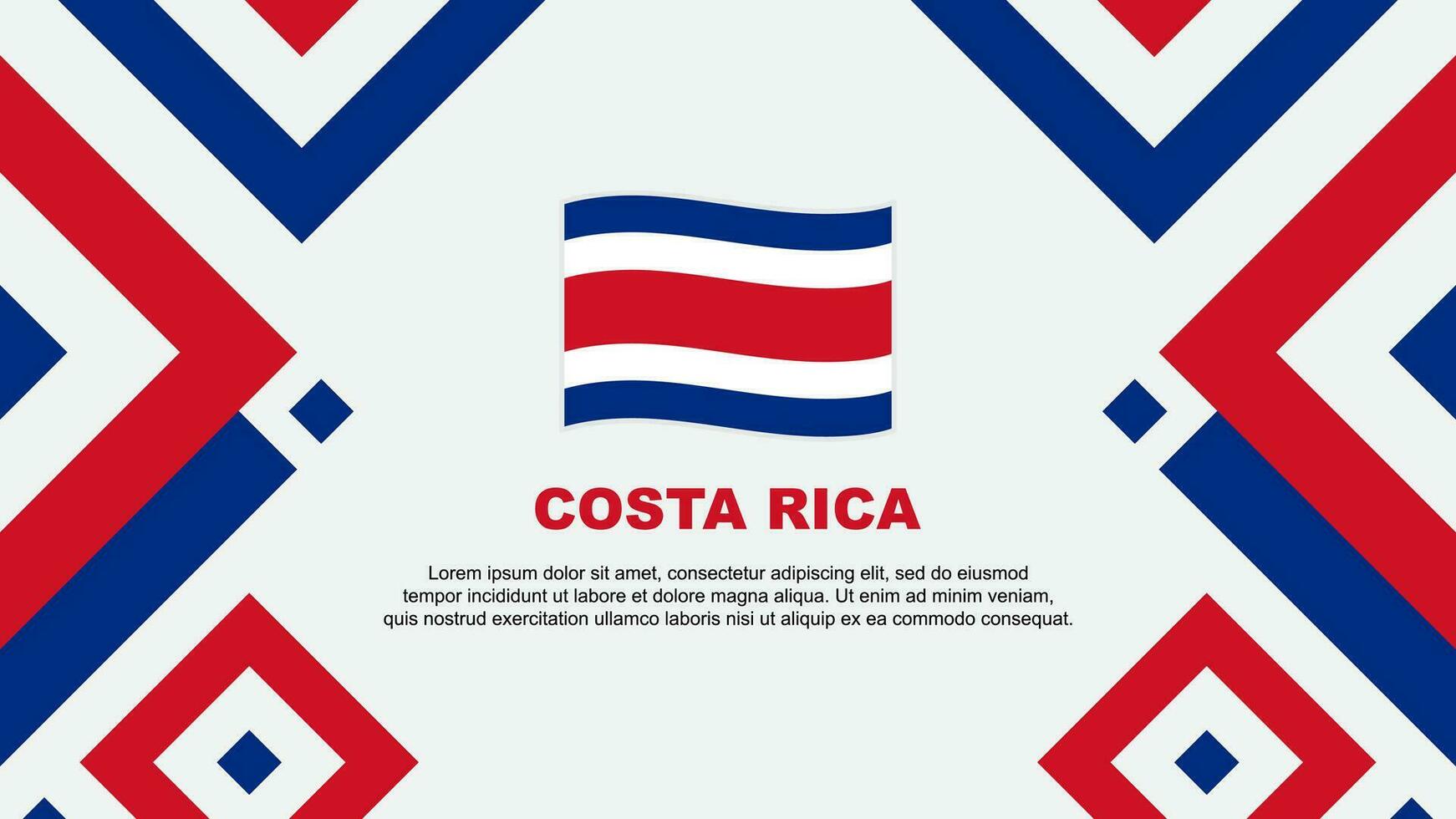 costa rica drapeau abstrait Contexte conception modèle. costa rica indépendance journée bannière fond d'écran vecteur illustration. costa rica modèle