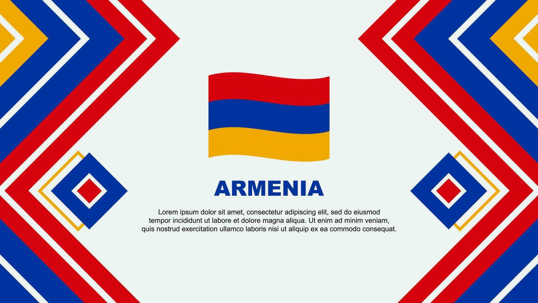 Arménie drapeau abstrait Contexte conception modèle. Arménie indépendance journée bannière fond d'écran vecteur illustration. Arménie conception