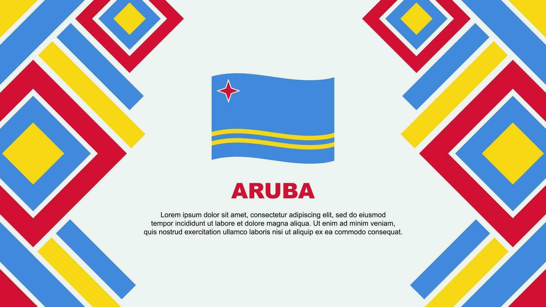 aruba drapeau abstrait Contexte conception modèle. aruba indépendance journée bannière fond d'écran vecteur illustration. aruba