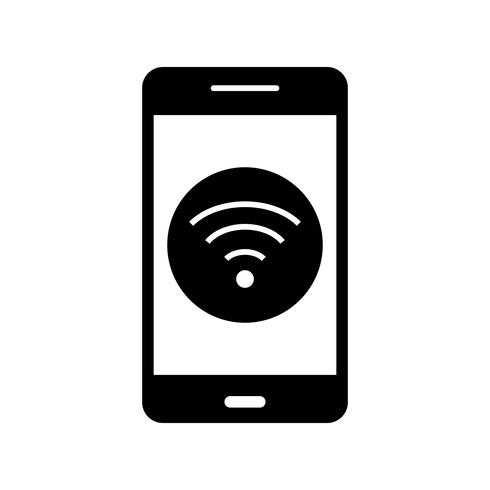 Icône de vecteur d&#39;application mobile Wifi