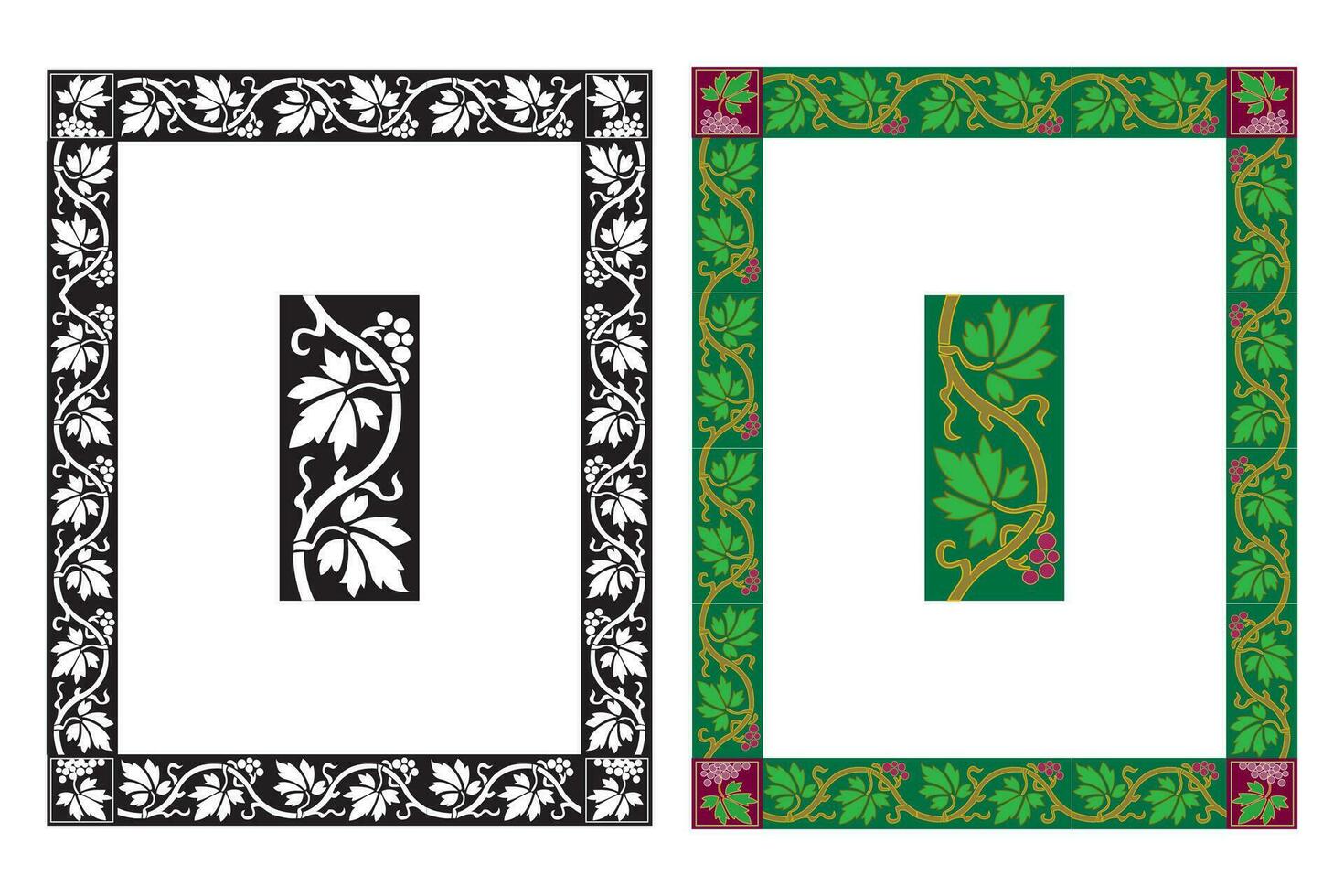 ancien floral classique calligraphique rétro vignette faire défiler cadres ornemental conception éléments noir et Couleur ensemble isolé vecteur