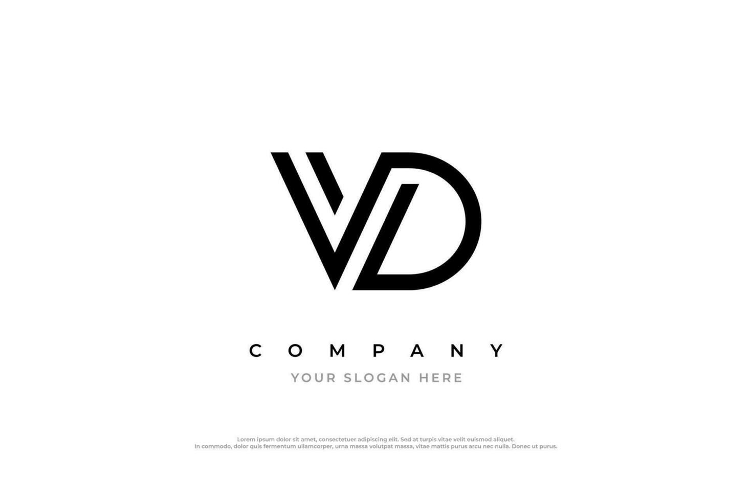 initiale lettre vd monogramme logo conception vecteur