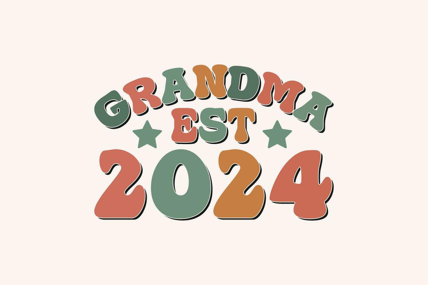 grand-mère est 2024 eps T-shirt conception vecteur