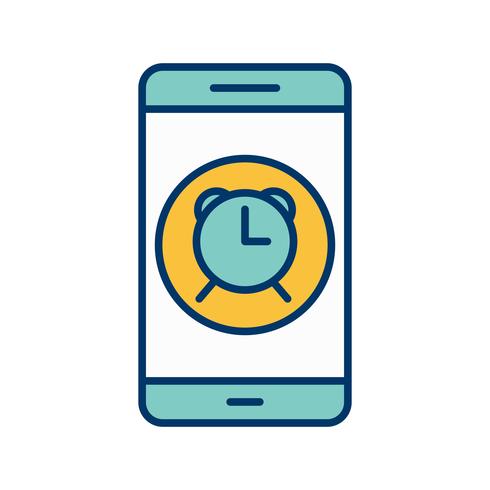 Icône de vecteur d&#39;application mobile d&#39;alarme
