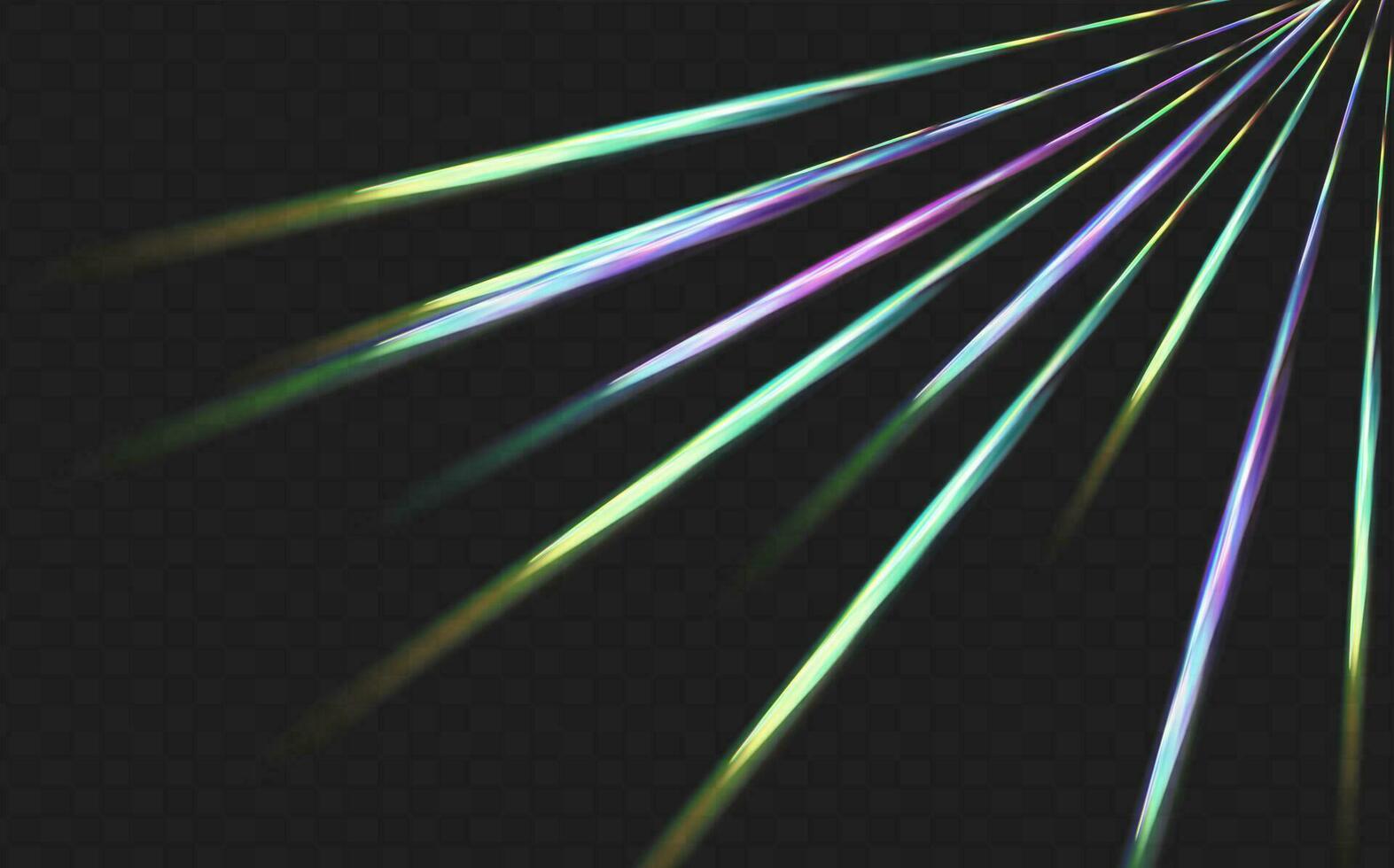 une ensemble de coloré vecteur lentille, cristal arc en ciel lumière et éclater transparent effets.
