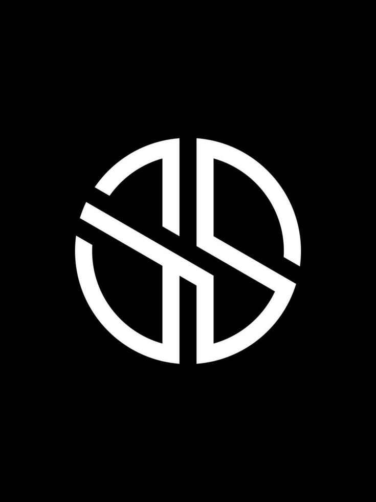 ss monogramme logo modèle vecteur