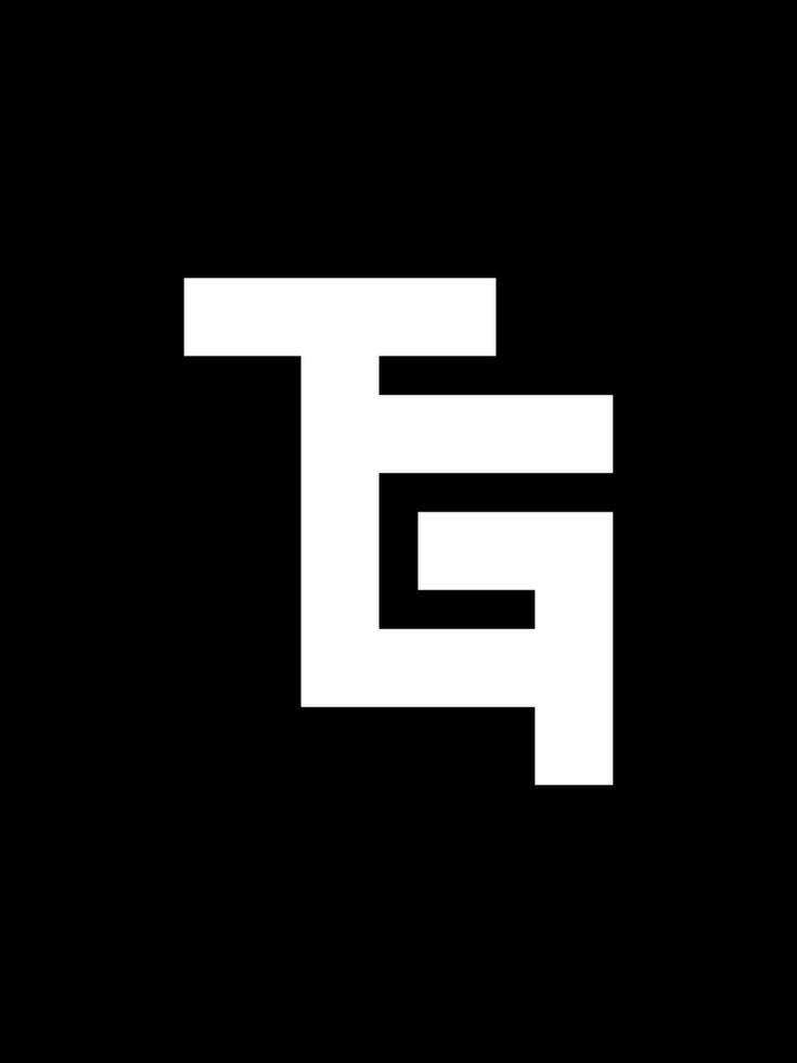 tg monogramme logo modèle vecteur