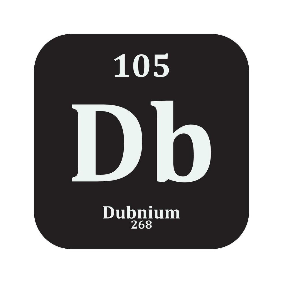 dubnium chimie icône vecteur