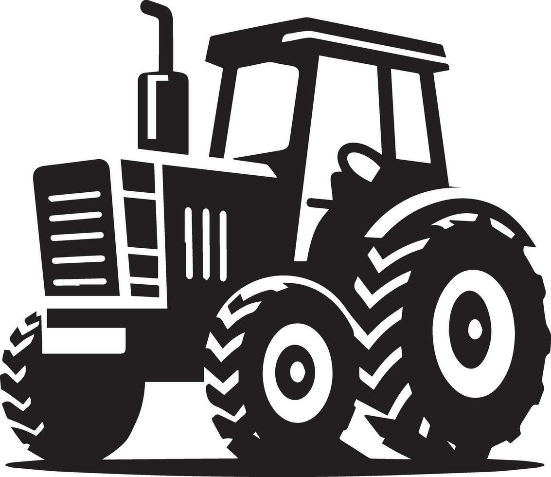 tracteur icône vecteur illustration, tracteur vecteur silhouette, Nouveau modèle tracteur icône isolé blanc Contexte