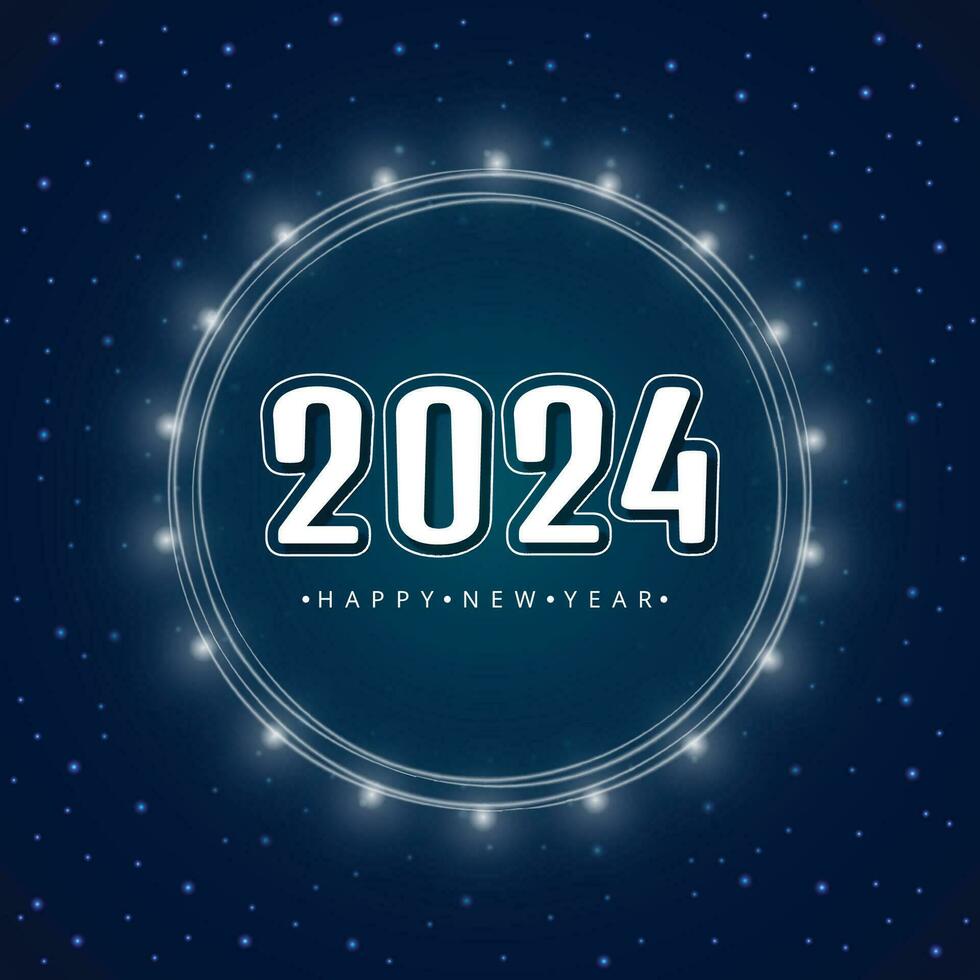 content Nouveau année 2024 fête carte Contexte vecteur