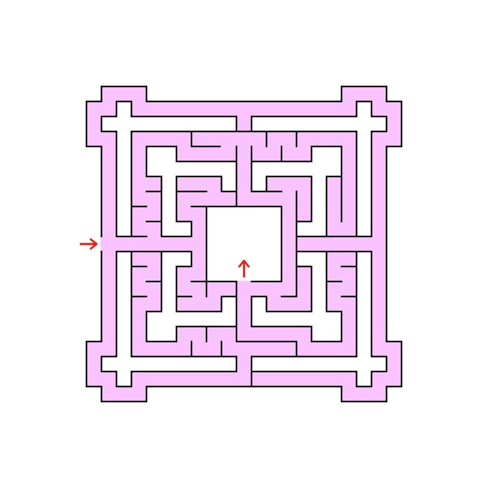 labyrinthe polygonal abstrait de forme fantastique. illustration vectorielle isolée sur fond blanc. vecteur