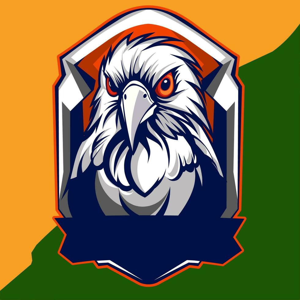 Aigle mascotte logo esport conception vecteur