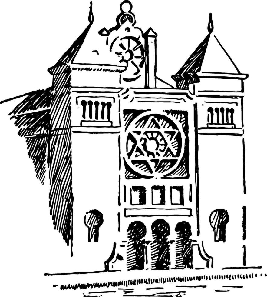 synagogue ancien illustration. vecteur
