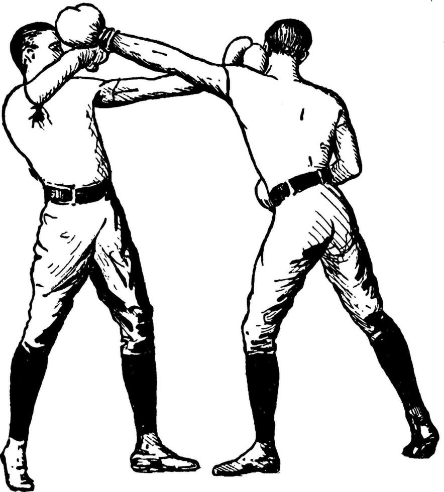 illustration vintage de boxe. vecteur