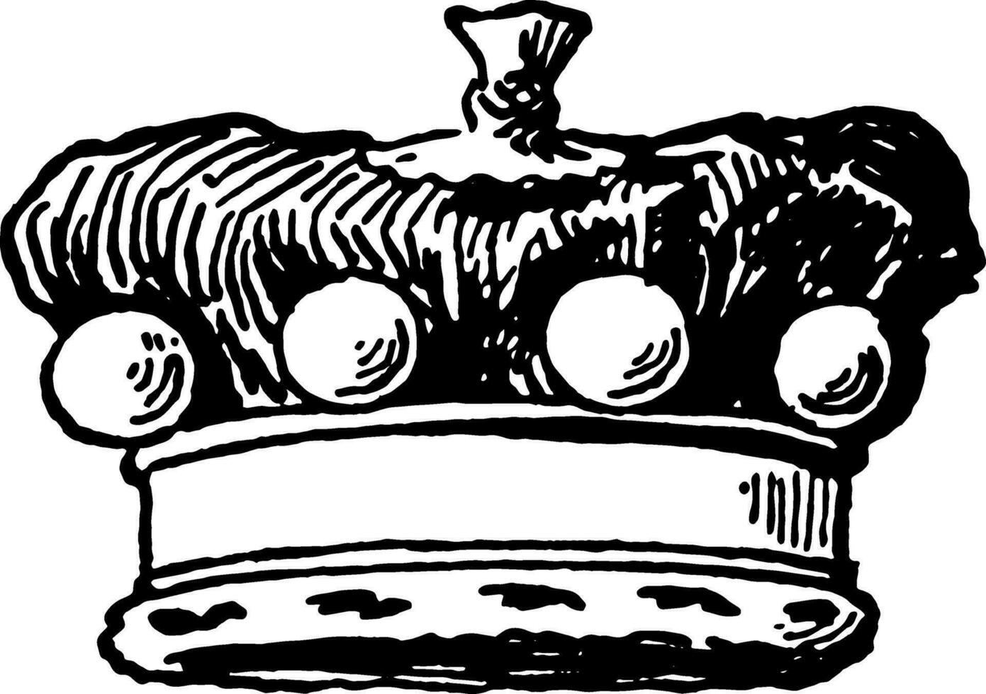 couronne est une baron couronne ancien gravure. vecteur