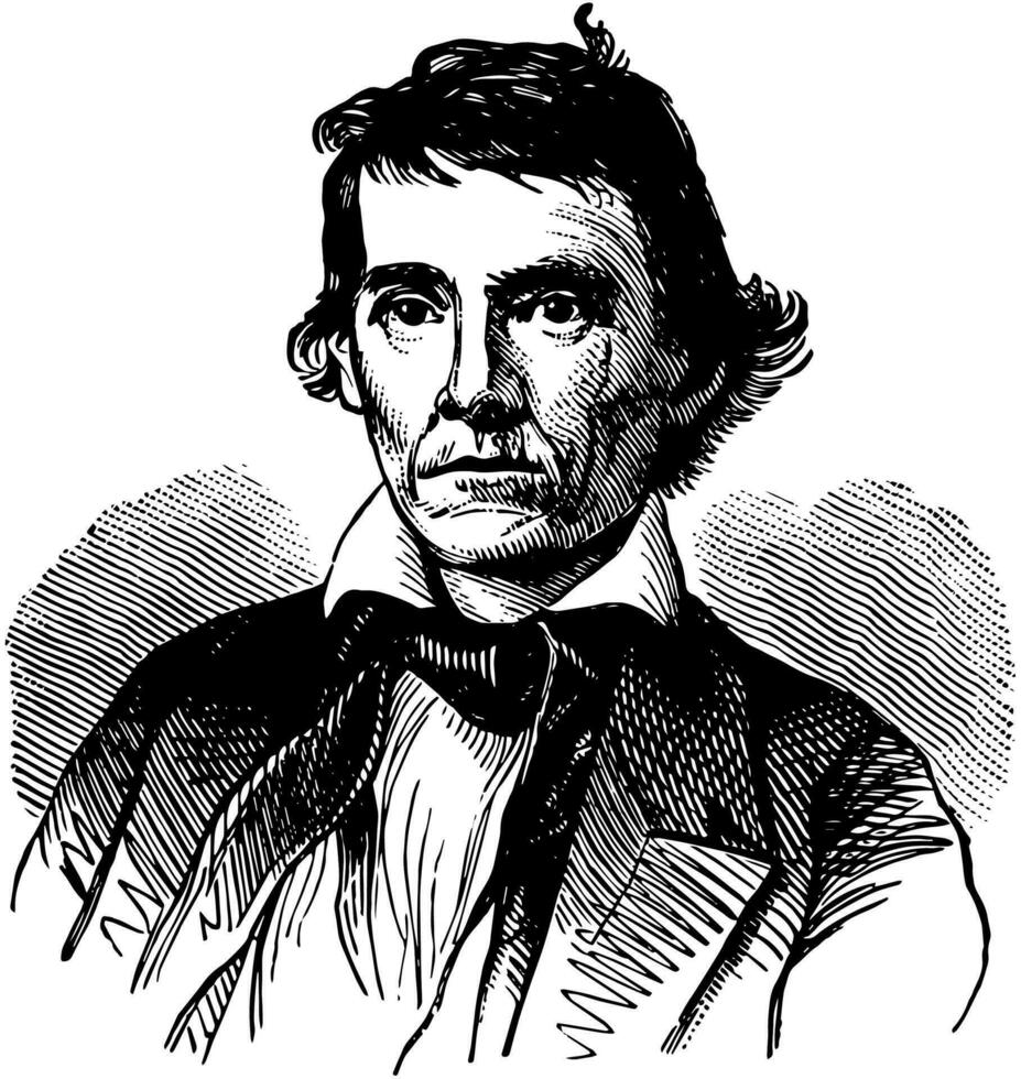 Alexandre Hamilton Stephens, ancien illustration vecteur