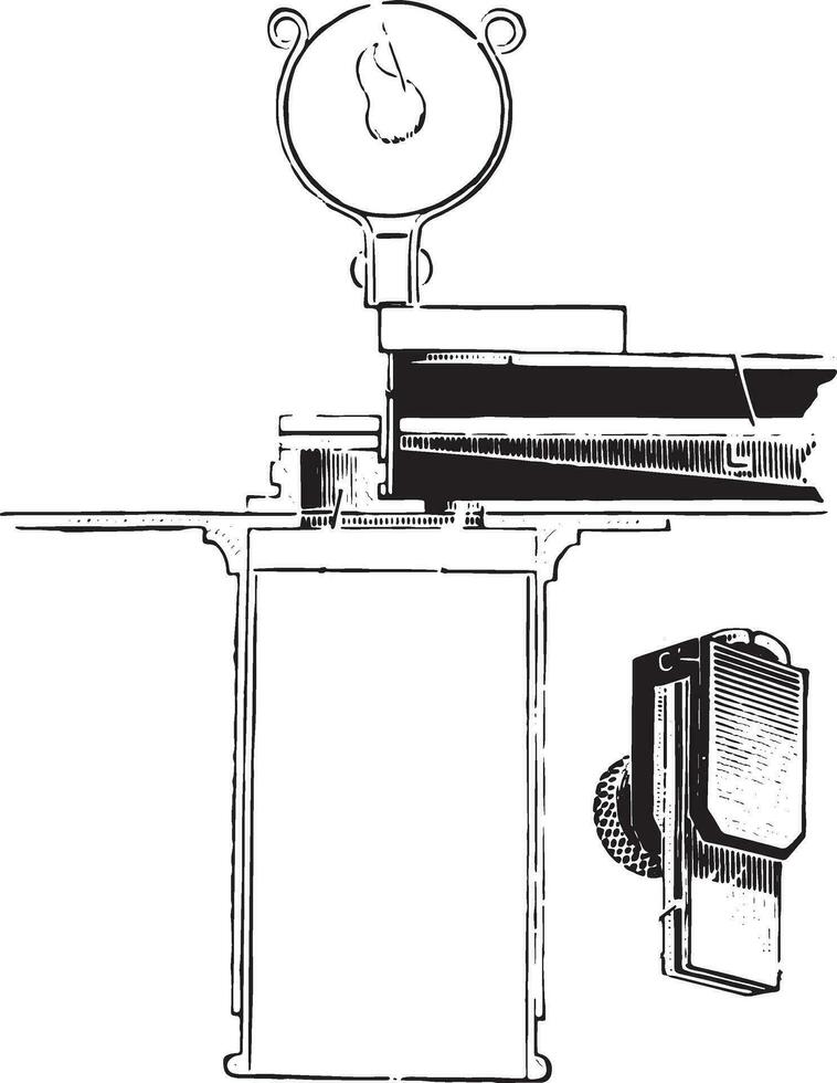 oser hémoglobinomètre, ancien gravure. vecteur