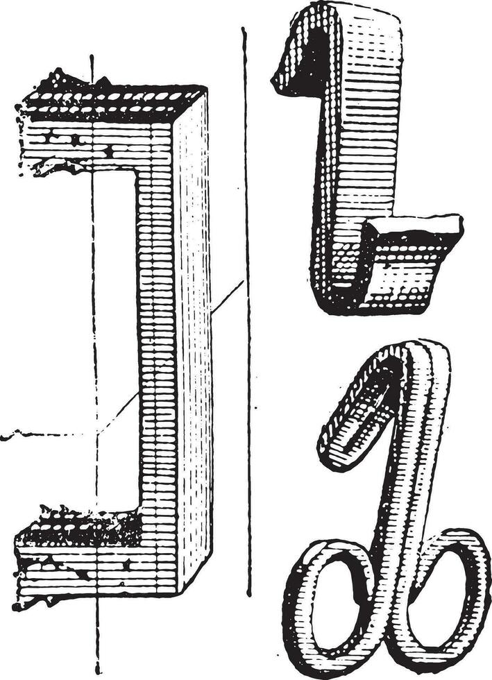 clips, ancien gravure. vecteur