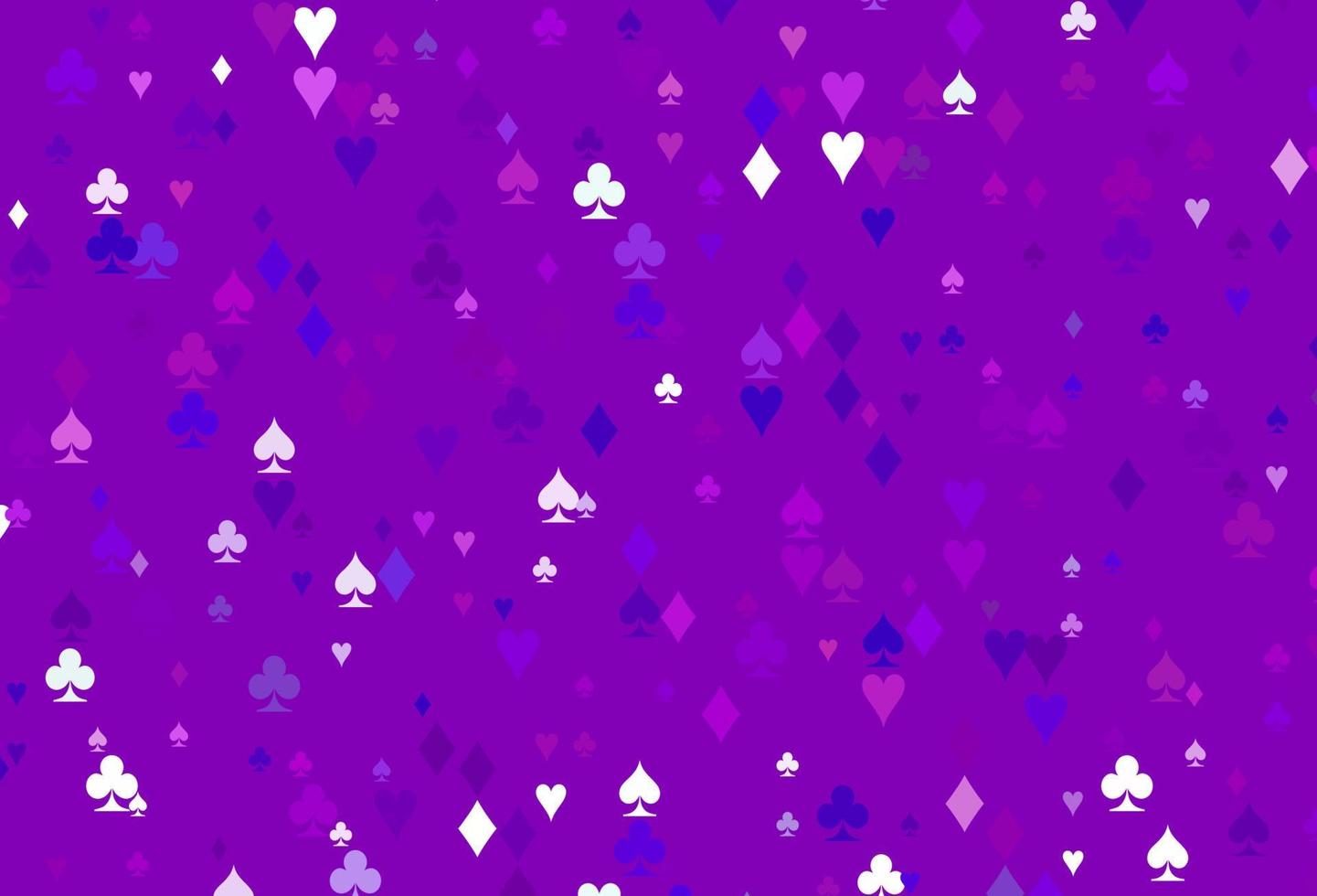 fond de vecteur violet clair avec des signes de cartes.