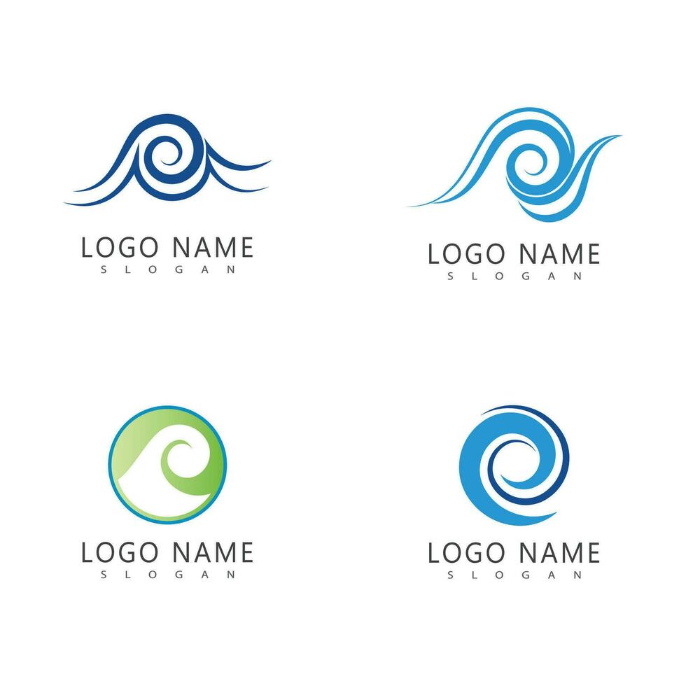 mer vague logo vecteur affaires élément et symbole