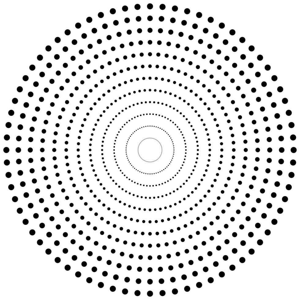 noir points spirale conception sur blanc Contexte vecteur