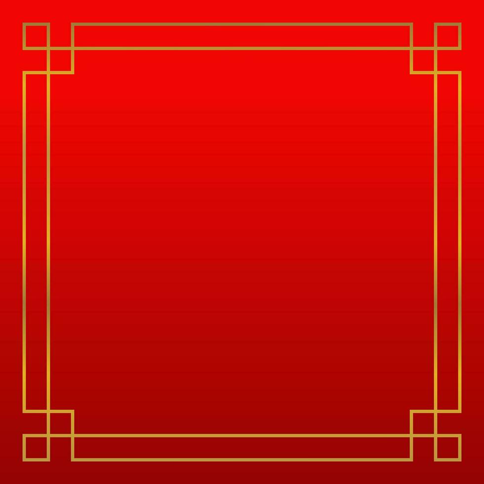 rouge chinois Nouveau année Contexte avec or ligne décoration. vecteur conception pour affiche, salutation carte, social médias, la toile, bannière.
