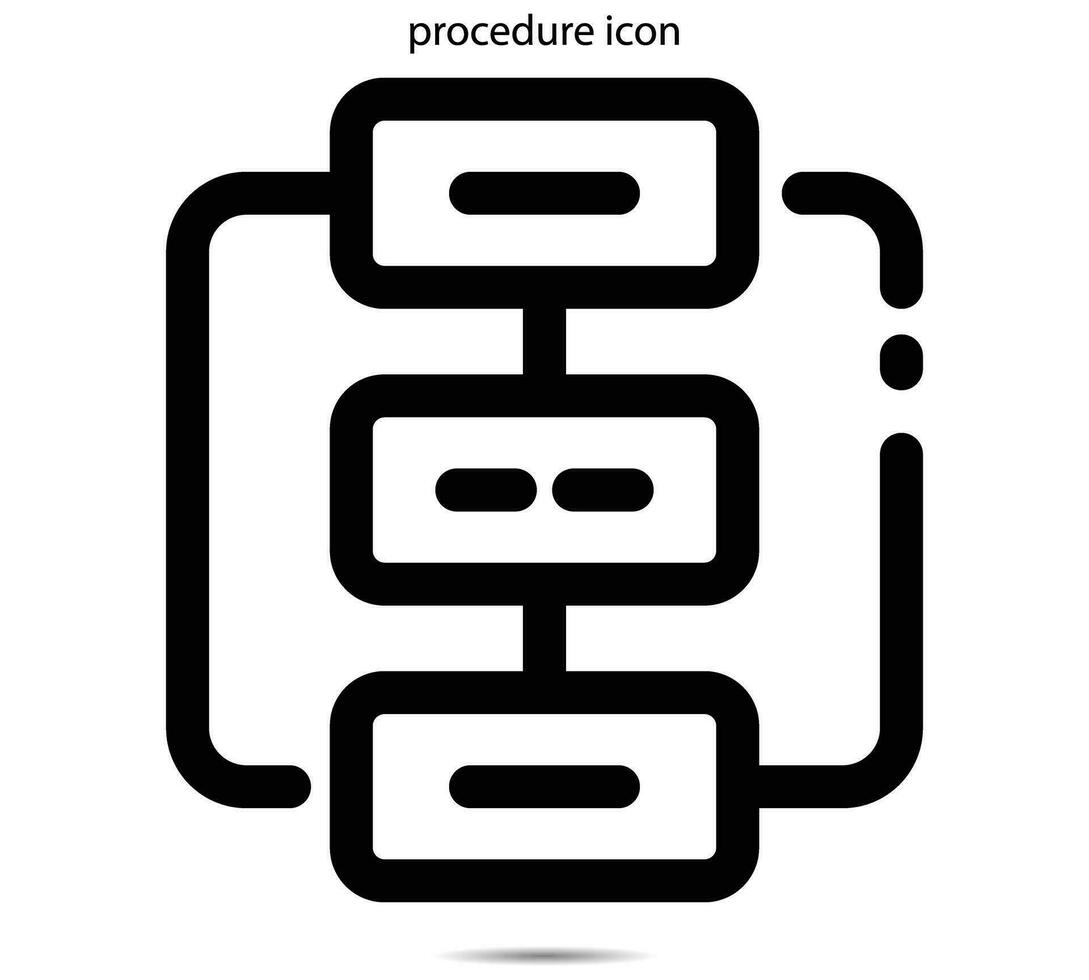 procédure icône, vecteur illustration