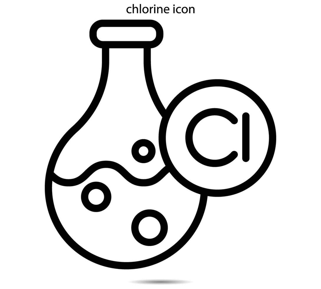 chlore icône, vecteur illustration