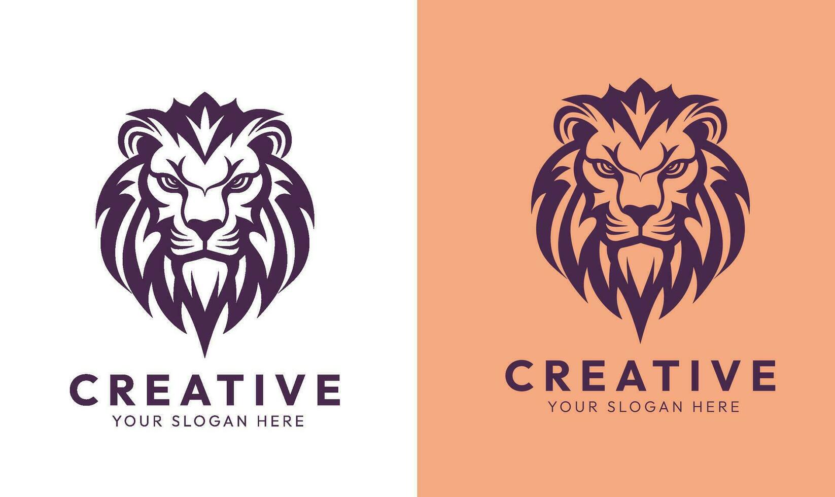 Lion logo, vecteur logo, animal minimal logo, mascotte logo