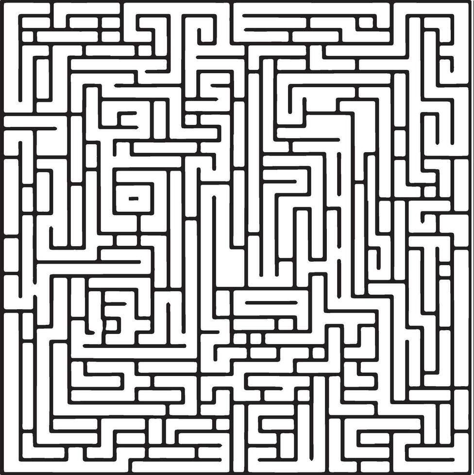 labyrinthe carré abstrait. niveau de difficulté facile. jeu pour les enfants. casse-tête pour les enfants. une entrée, une sortie. énigme du labyrinthe. illustration vectorielle plane isolée sur fond blanc. vecteur