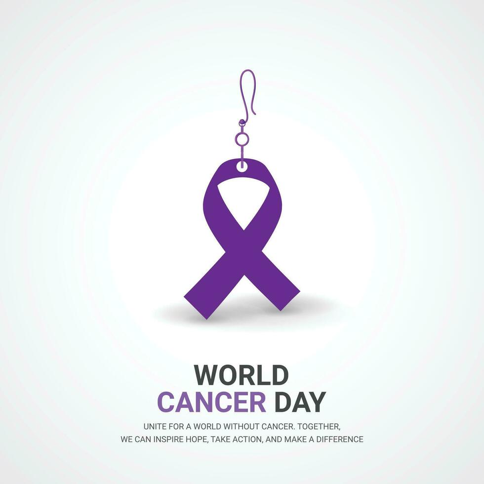 monde cancer journée Créatif conception pour social médias Publier vecteur