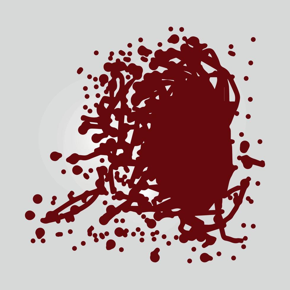 illustration vectorielle plane éclaboussures de sang dessinés à la main vecteur