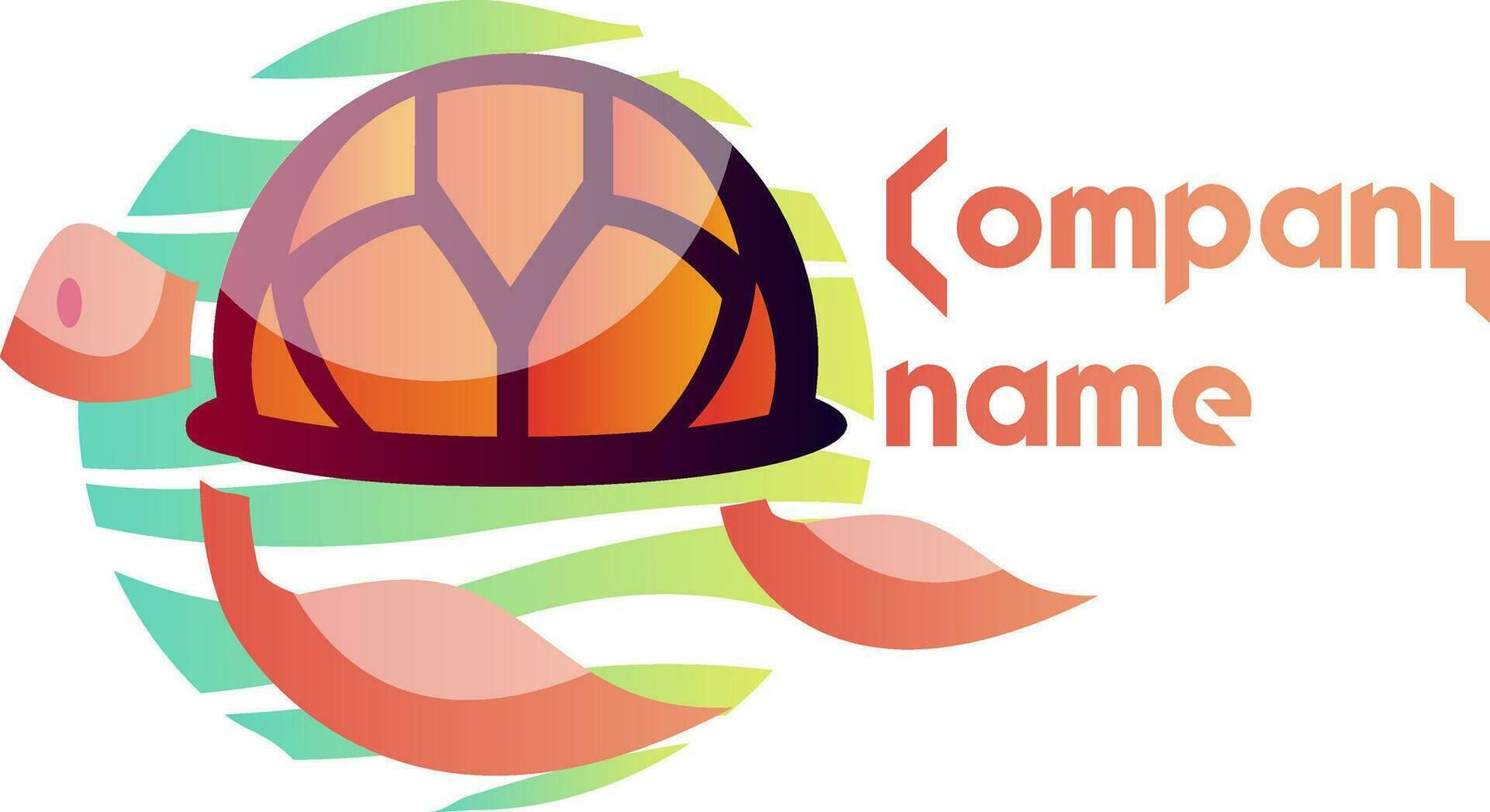 Orange tortue vecteur logo conception sur une blanc Contexte