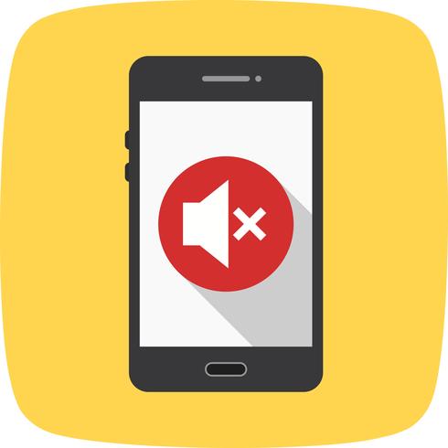 Icône de vecteur d&#39;application mobile silencieux