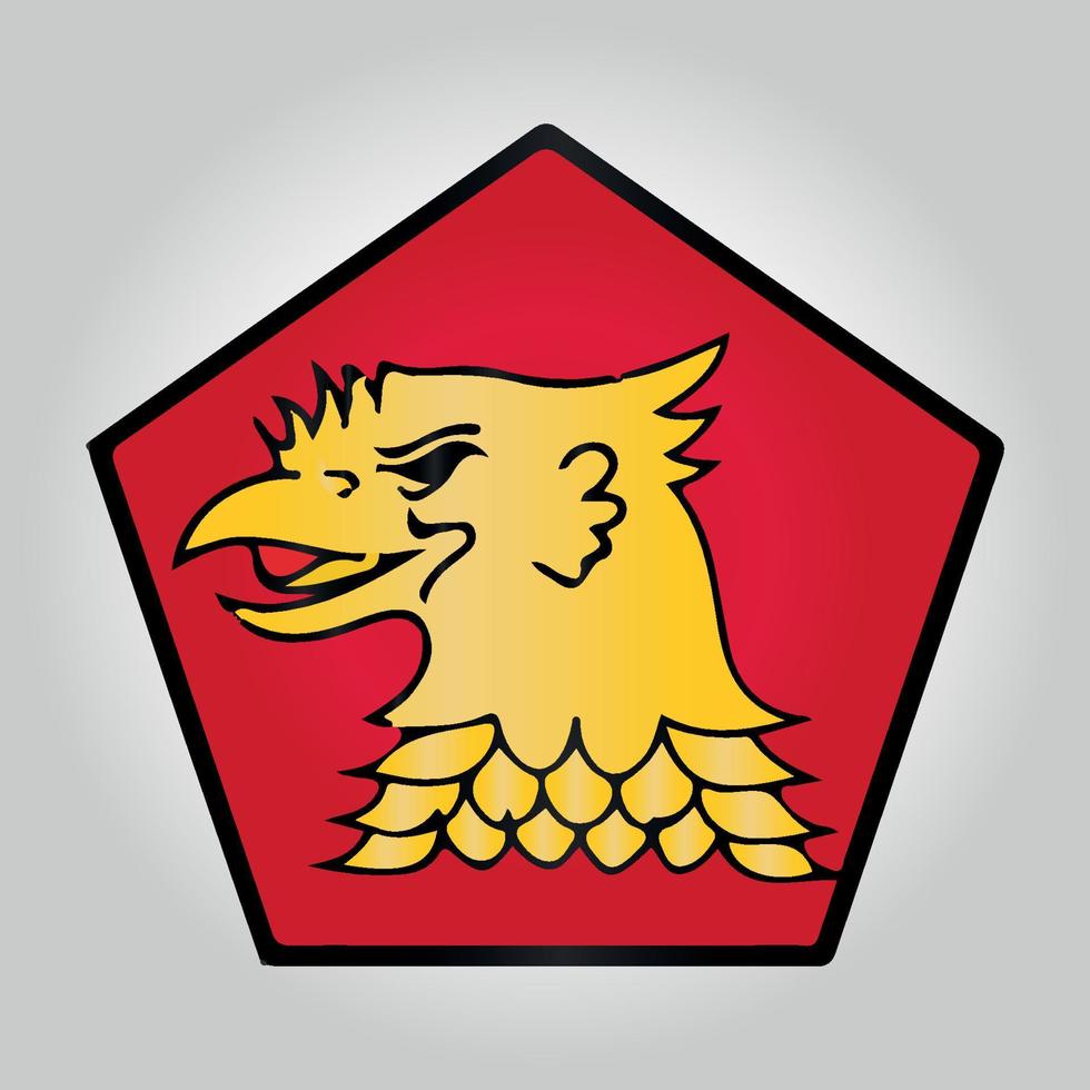 logo symbole aigle jaune du célèbre parti politique dans un pays asiatique vecteur