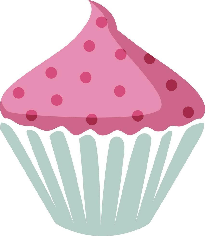 cupcake rose, illustration, vecteur sur fond blanc