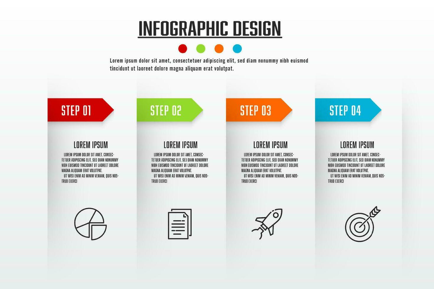 vecteur infographie conception modèle avec icône 4 marcher. moderne infographie conception modèle présentation.