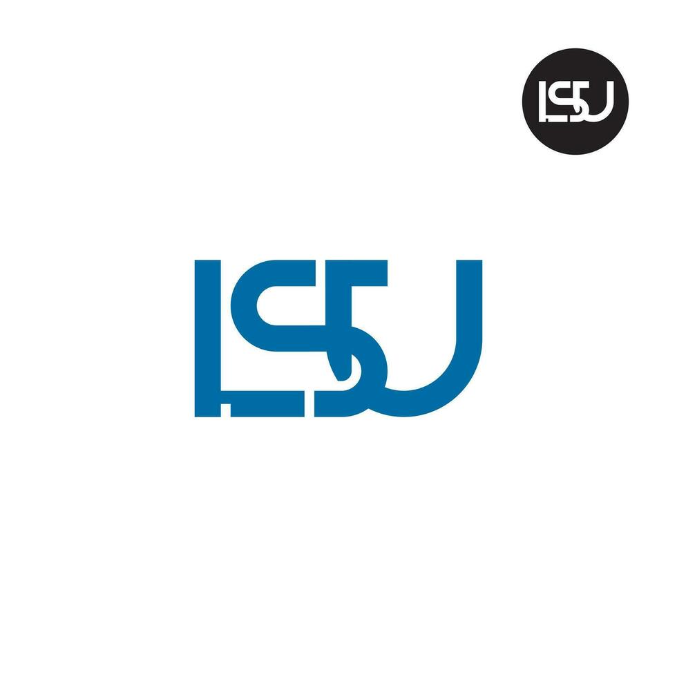 lettre lsu monogramme logo conception vecteur