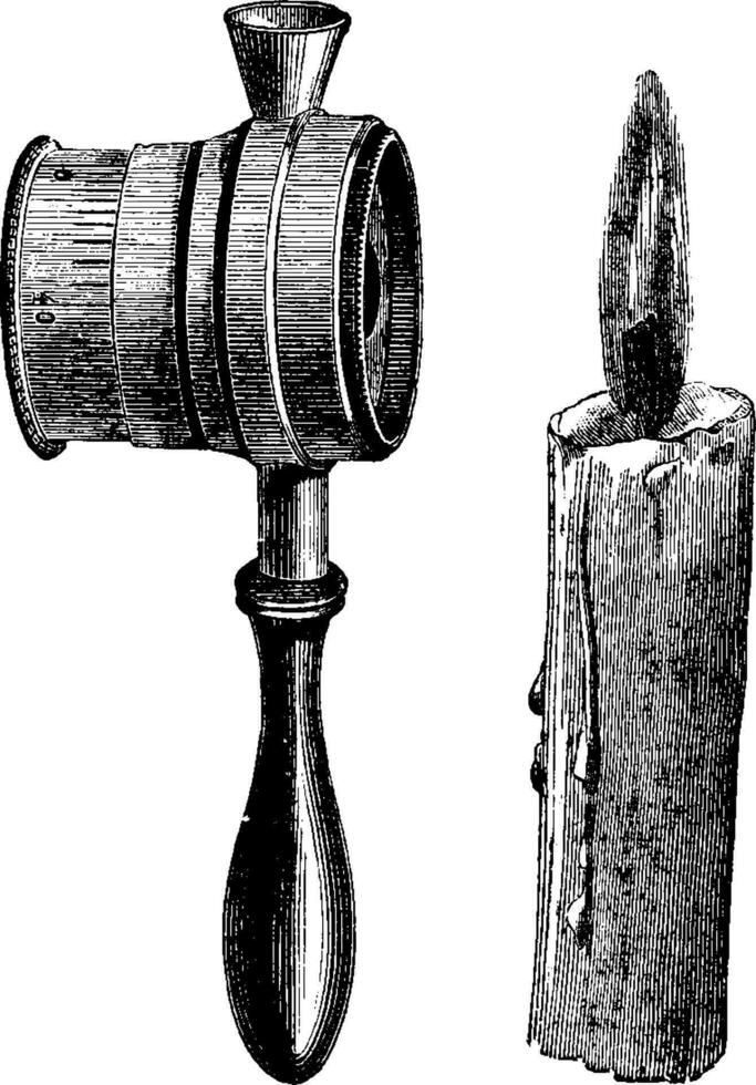 le lactoscope, ancien gravure vecteur