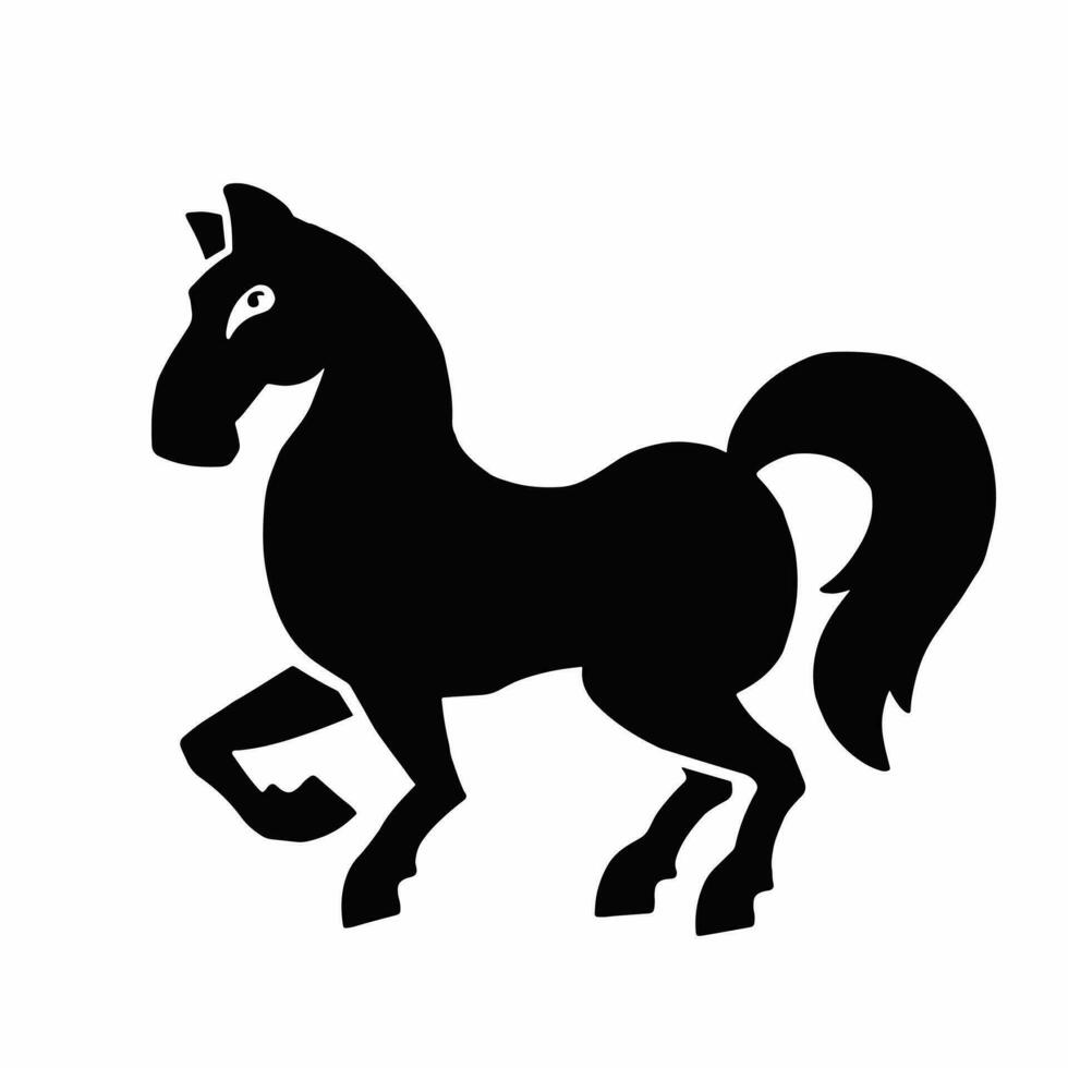 cheval silhouette, cheval, symbole, vecteur illustration