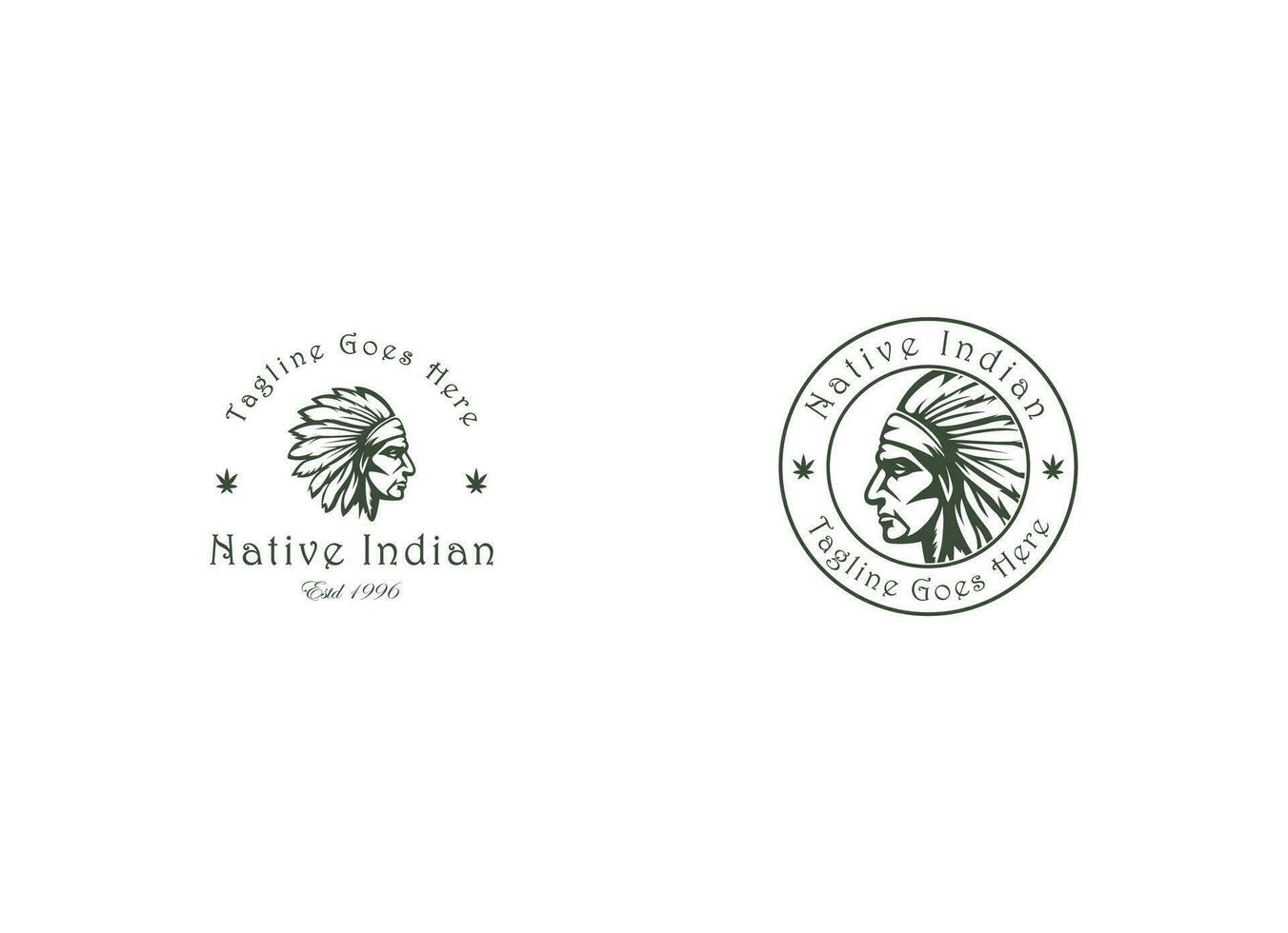 homme indien logo style vintage chef apache mascotte design caractère noir et wahite silhouette illustration vectorielle vecteur