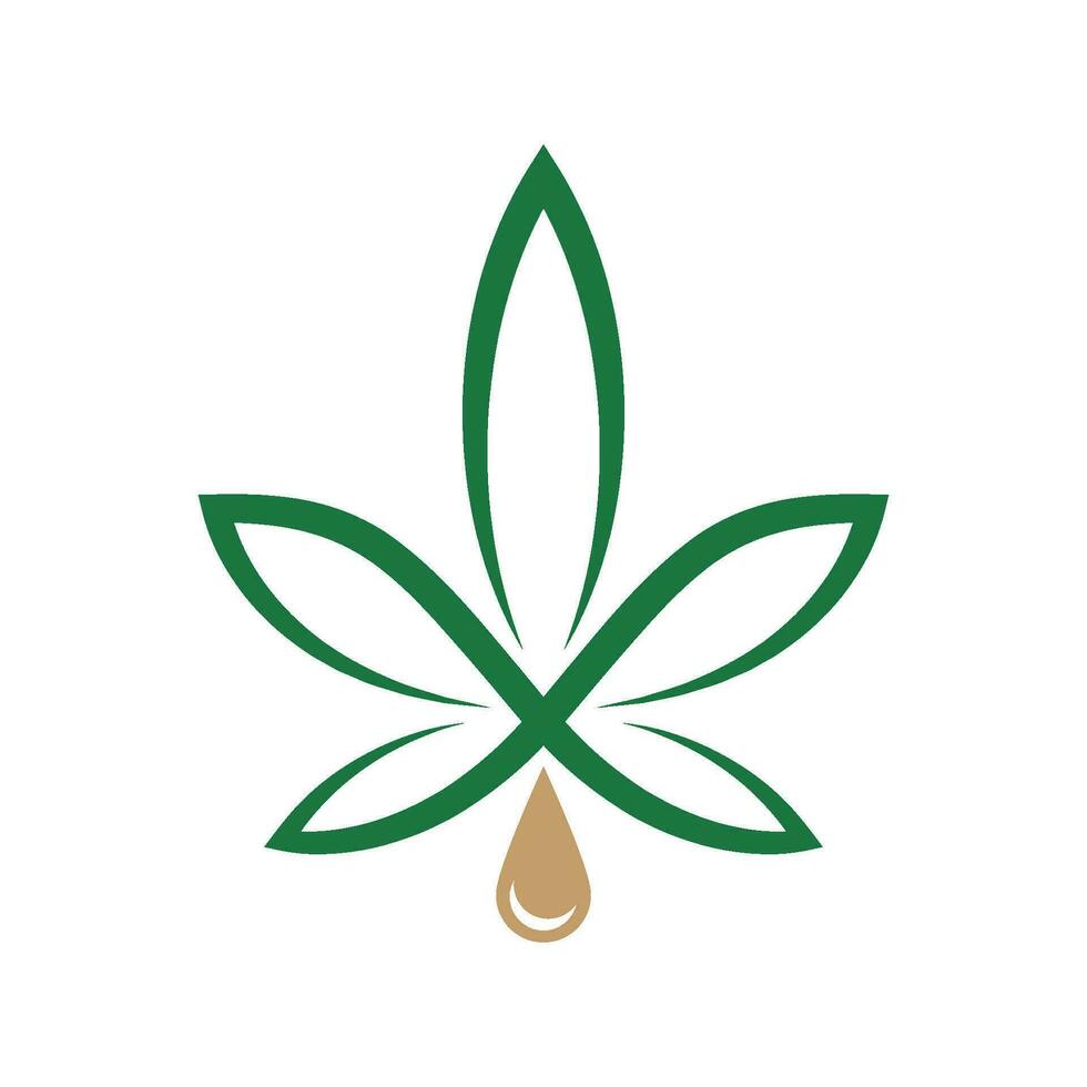 cannabis icône logo conception vecteur