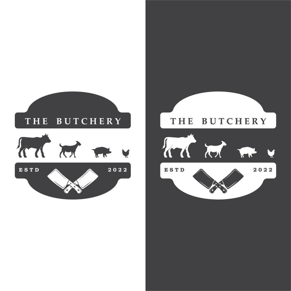 Boucher logo vecteur icône illustration conception. logo adapté pour restaurant et nourriture industrie