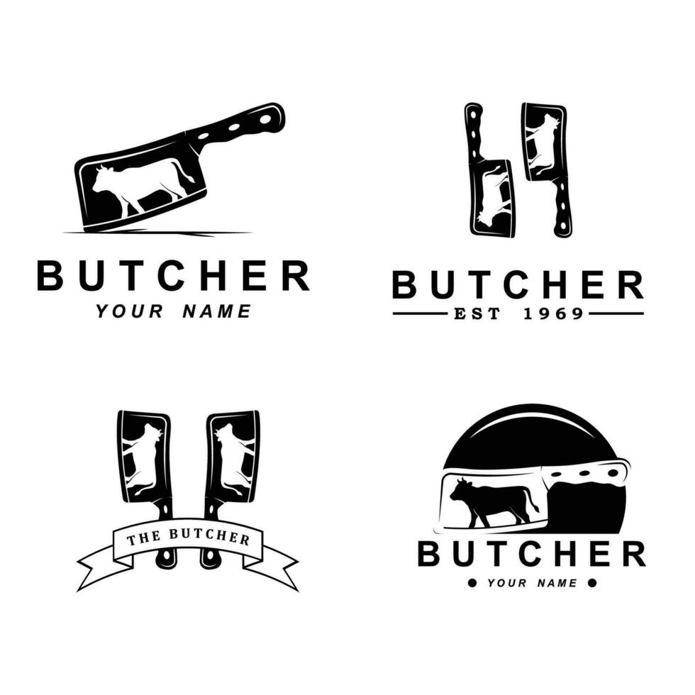 Boucher logo vecteur icône illustration conception. logo adapté pour restaurant et nourriture industrie