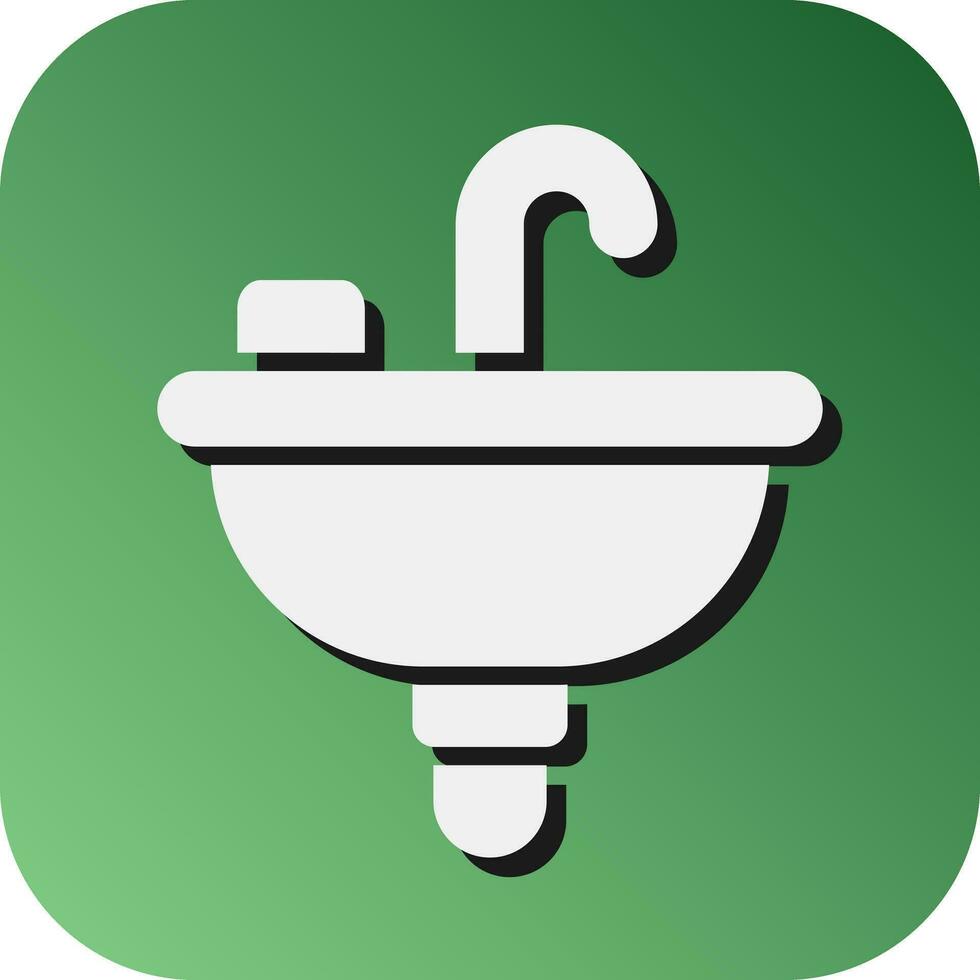 lavabo vecteur glyphe pente Contexte icône pour personnel et commercial utiliser.