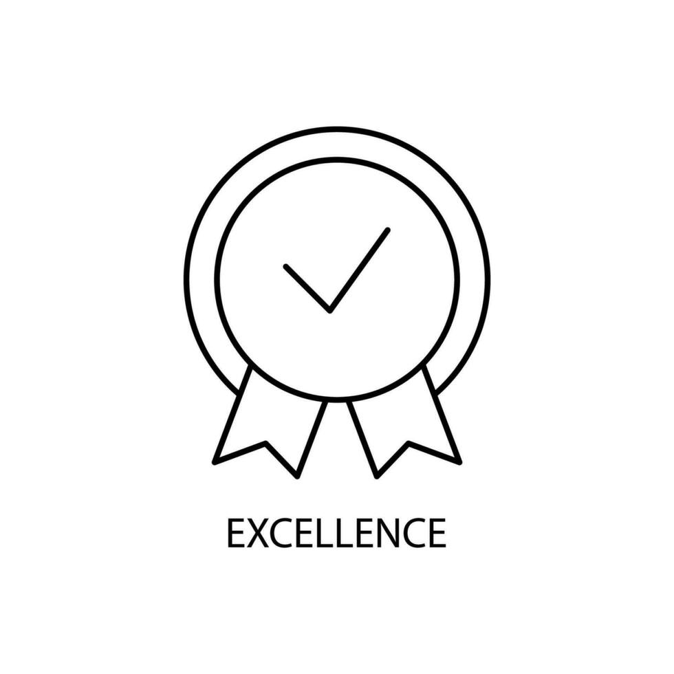 excellence concept ligne icône. Facile élément illustration. excellence concept contour symbole conception. vecteur