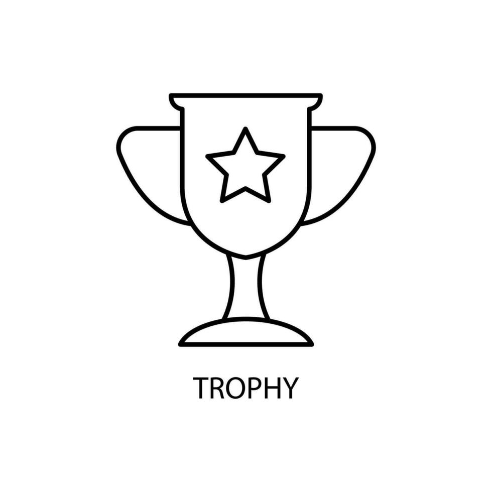 trophée concept ligne icône. Facile élément illustration. trophée concept contour symbole conception. vecteur